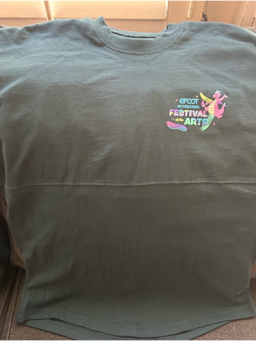 Disney Black Tee with Colorful Figment Festival Graphic